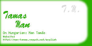 tamas man business card